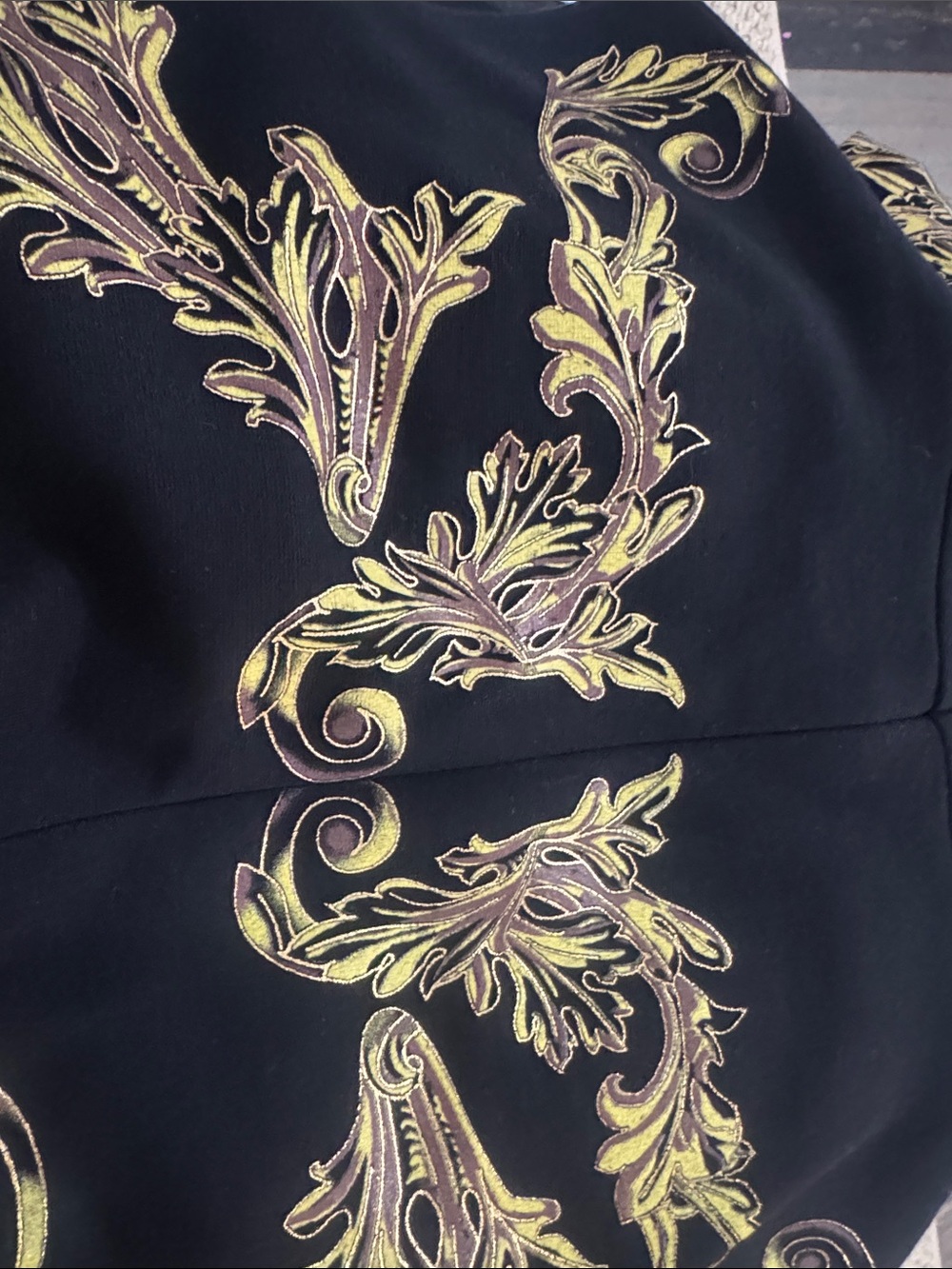 Cache Black Body Con Dress with Gold Baroque Embellishment - Picture 8 of 8